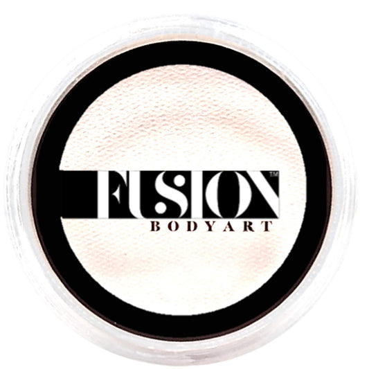 Fusion Body Art Pro Face Paint | Pearl Fairy White (25gm), Professional Quality Water Activated Shimmery Face and Body Paint Supplies Single Metallic