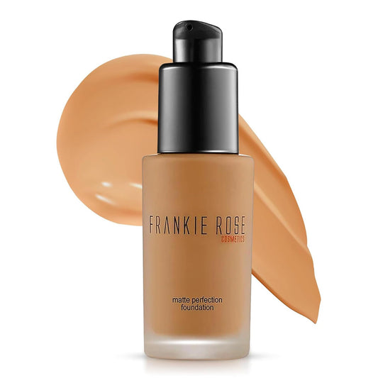 Frankie Rose Cosmetics Matte Perfection Foundation Makeup - Long-Lasting, Hydrating Foundation for Semi-Matte Finish - Foundation Full Coverage
