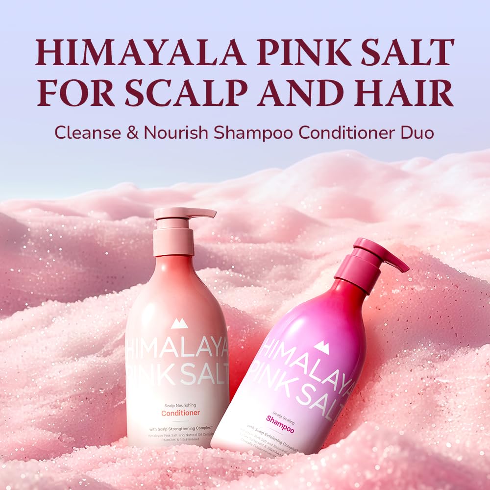 HIMALAYA PINKSALT Shampoo and Conditioner Set - Clarifying and Nourishing Hair Care Set for Itchy Scalp and Dry Hair - Apple Cider Vinegar, Natural