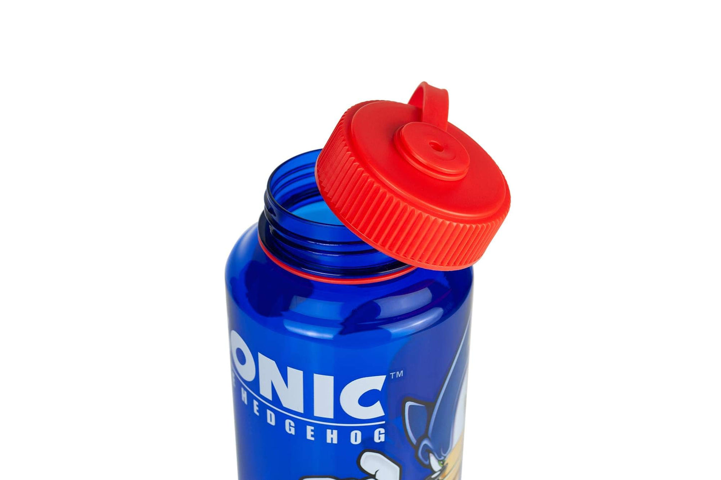 Sonic The Hedgehog Plastic Water Bottle - Reusable 32oz Travel Tumbler Drink Holder With Leak/Spill-Proof Lid - Great For School, Sports, Backpack…