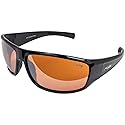 Maxx Major Sport Golf Motorcycle Riding Sunglasses Black with High Definition Amber Lens