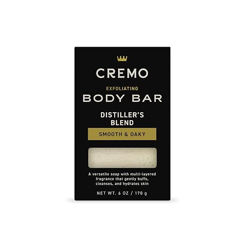 Cremo Exfoliating Body Bars Distiller's Blend - A Combination of Lava Rock and Oat Kernel Gently Polishes While Shea Butter Leaves Your Skin Feeling
