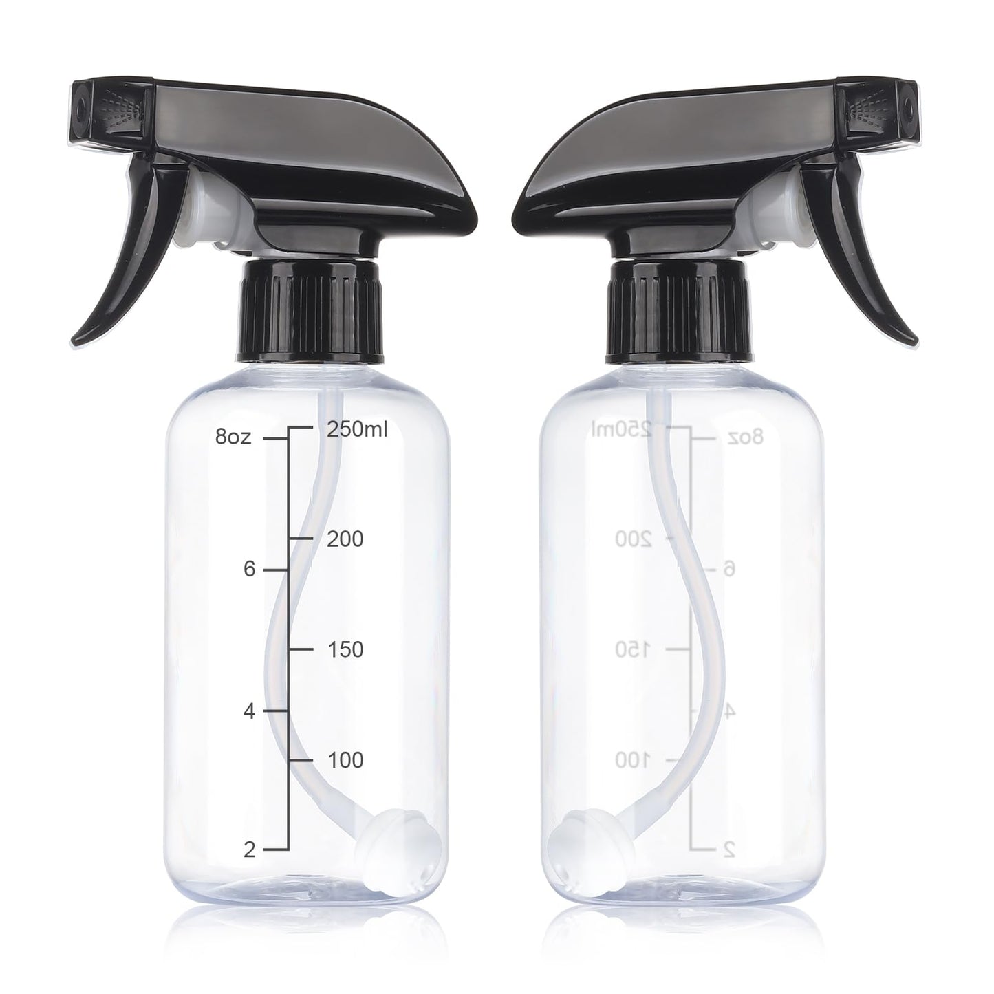 360° Spray Bottles 2 Pack 10oz Plastic Water Sprayer Small Squirt Bottle Beauty and Personal Care Gungtien