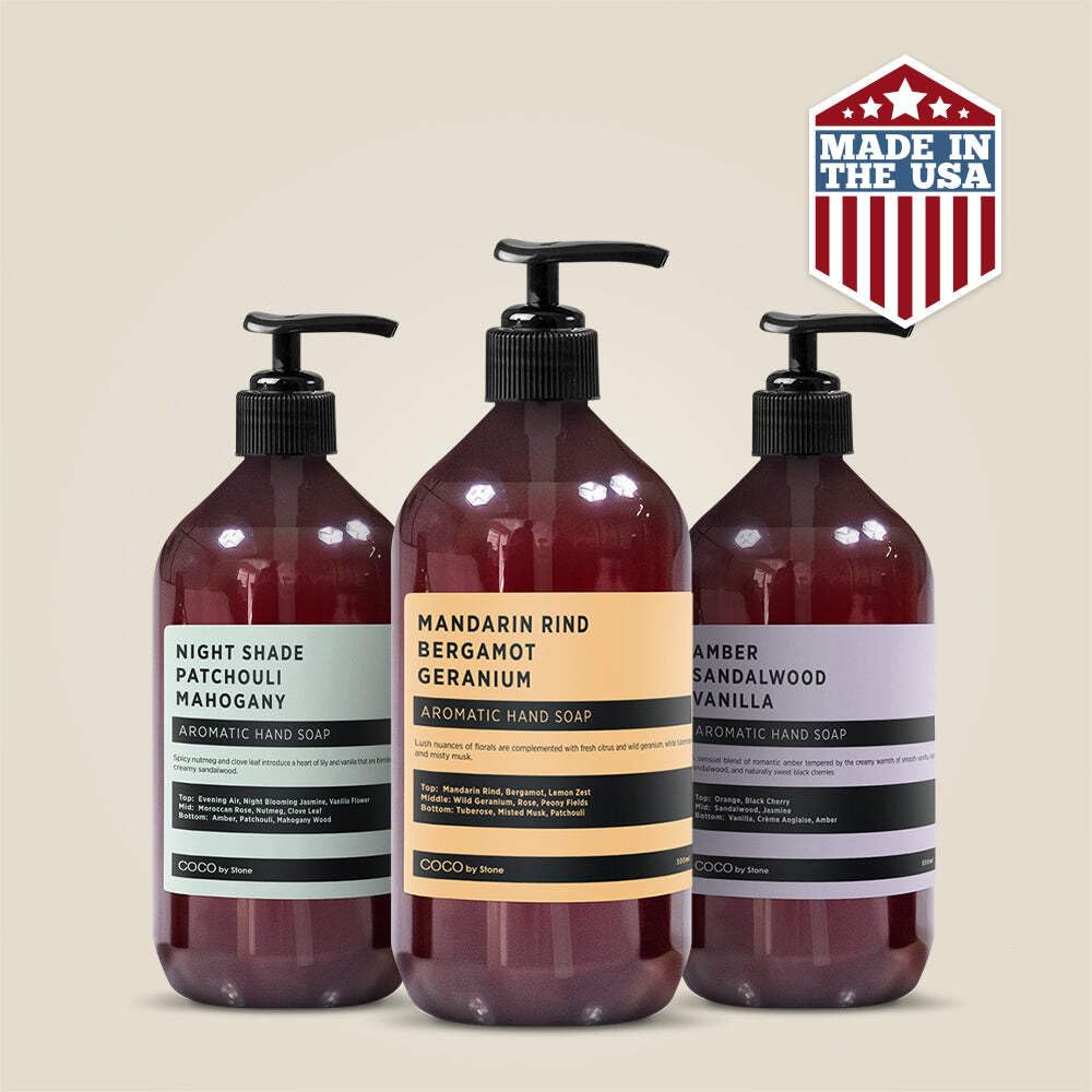 COCO by Stone 16oz Hand Soap (Lavender | Thyme | Coriander Essential Oil) - Soothing Castile Formula with Pure Essential Oils and Naturally Derived