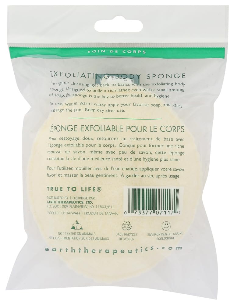 Earth Therapeutics Body Sponge Exfol Oval4 Beauty and Personal Care Earth Therapeutics