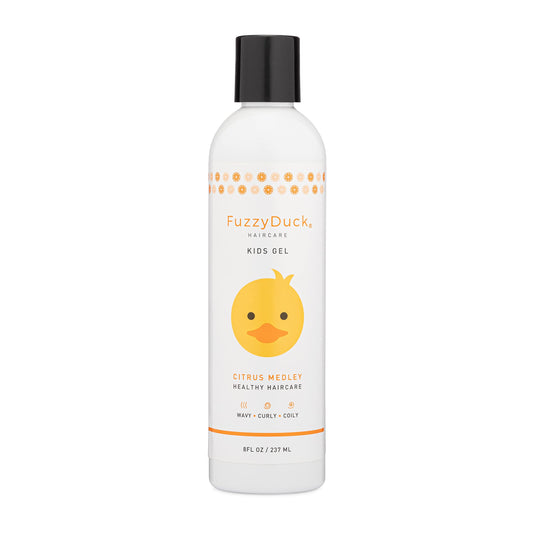 FuzzyDuck Kids Hair Gel - Curl Defining Gel for Girls & Boys with Frizz Control & Light Hold, Water-Soluble Formula Made with Aloe, Sea Botanicals