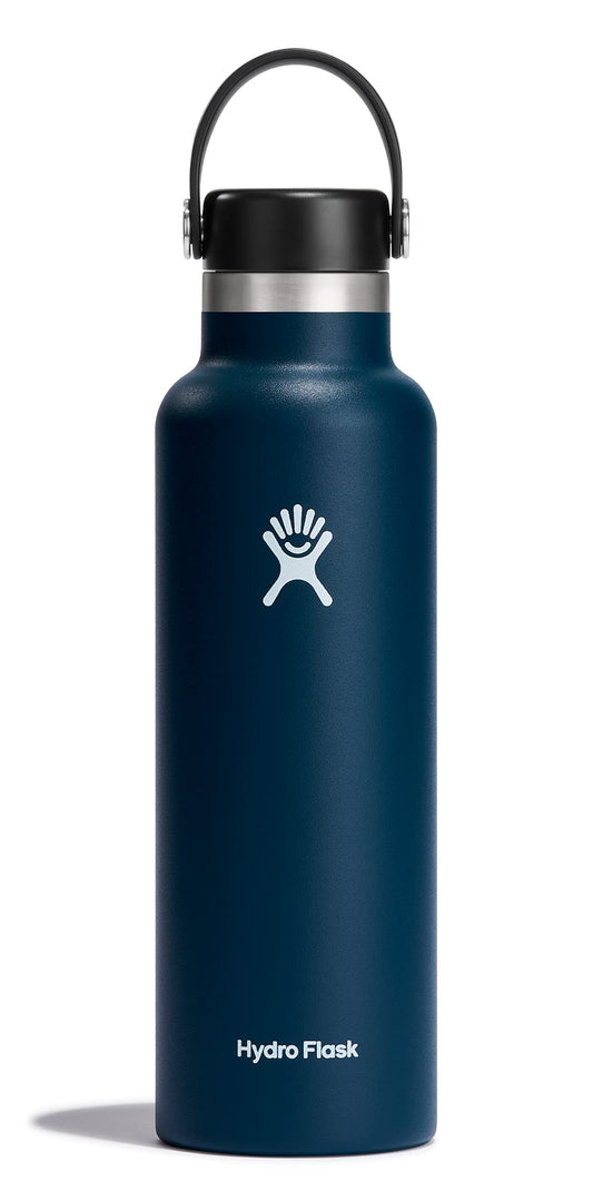 Hydro Flask Water Bottle - Insulated Stainless Steel - Non Spill, Leakproof in 21 Oz Indigo Blue