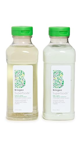Briogeo Superfoods Matcha, Apple + Kale Hair Pack for All Hair Types | Antioxidant-Rich Shampoo & Conditioner Duo | Hydrating & Shine-Enhancing |