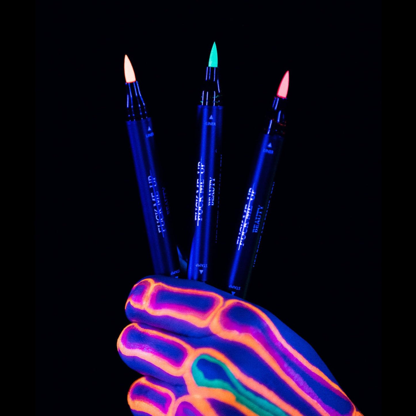 FMU Beauty UFO Body Art Stamp + Pen Liner for Bright Colorful Festival Makeup (Venus - Pink Heart)