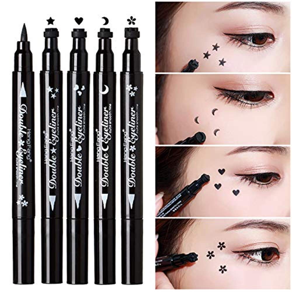 LGSZGDCN Double-headed Eyeliner Stamp Winged,Waterproof and Smudge proof 4 Pens Eyeliner Stamp. Perfect Wing Cat Eye Stamp, Long Lasting Liquid Eye