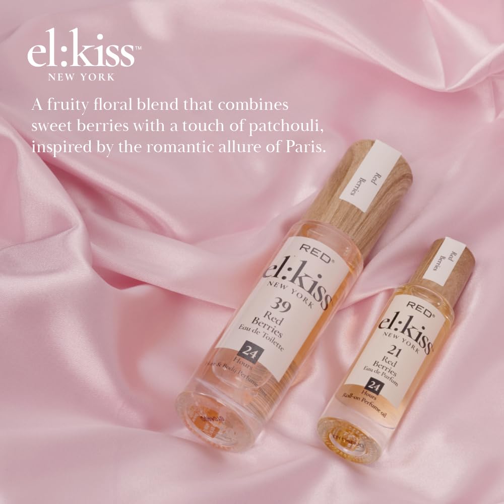 EL:KISS Hair Perfume & Body Mist, Red Berries Inspired by YSt L's Mon Paris, Eau de Toilette 30mL (1.01 Fl Oz), Hydrating & Long-Lasting, Alcohol Beauty & Personal Care EL:KISS