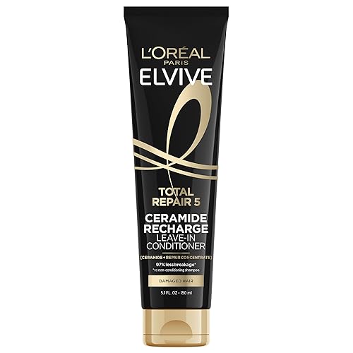 L'Oreal Paris Elvive Total Repair 5 Protein Recharge Leave In Conditioner Treatment and Heat Protectant, 5.1 Ounce