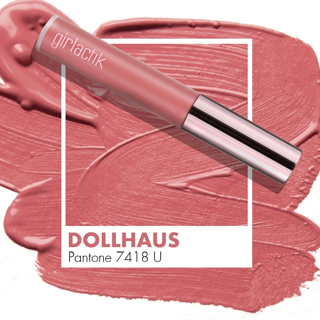 Girlactik Long Lasting Matte Lip Paint Liquid Lipstick in Allure- Long wearing, Smooth Application, Pigmented, Non-Crack Formula, Lightweight, 7.5 ml