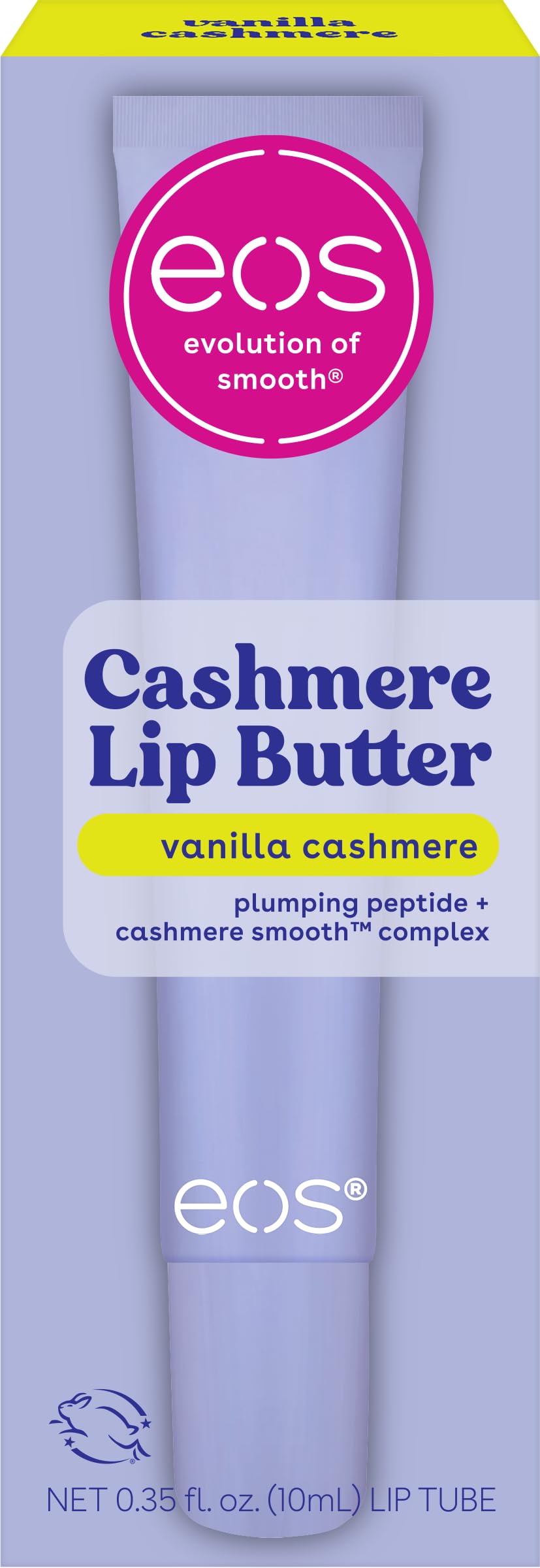 eos Vanilla Lip Butter - Plumping Peptides, Smoothing Formula, Shea Butter, Lip Mask, Lip Moisturizer, Soft Lips, 0.35 fl oz