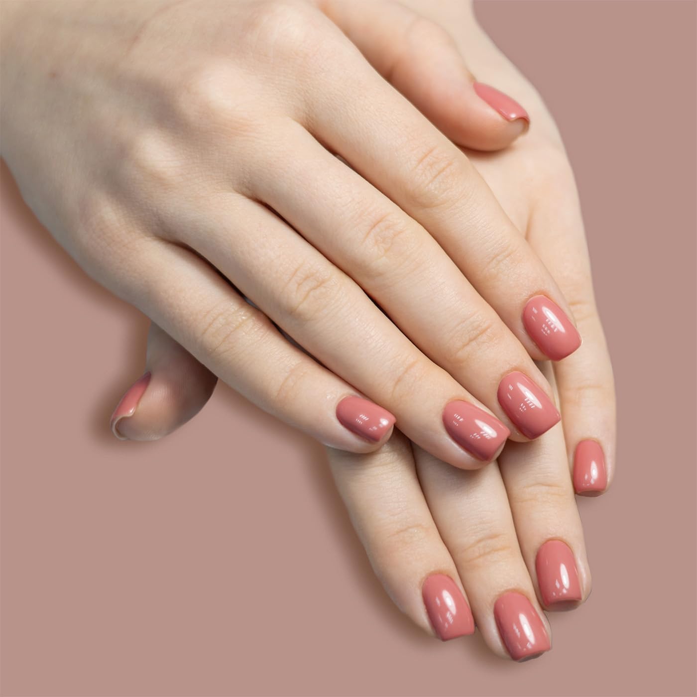 LECHAT Gel Polish - Rosy Glow, Color and Top in One Coat, Shiny Long-Wear, Dark Rosy Nude Gel Polish Beauty & Personal Care LECHAT