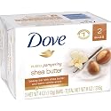 Dove Beauty Bar Soap - Purely Pampering - Shea Butter - 2 Count 4 OZ Bars Per Package - Pack of 2 Packages (Total of 4 Bars)