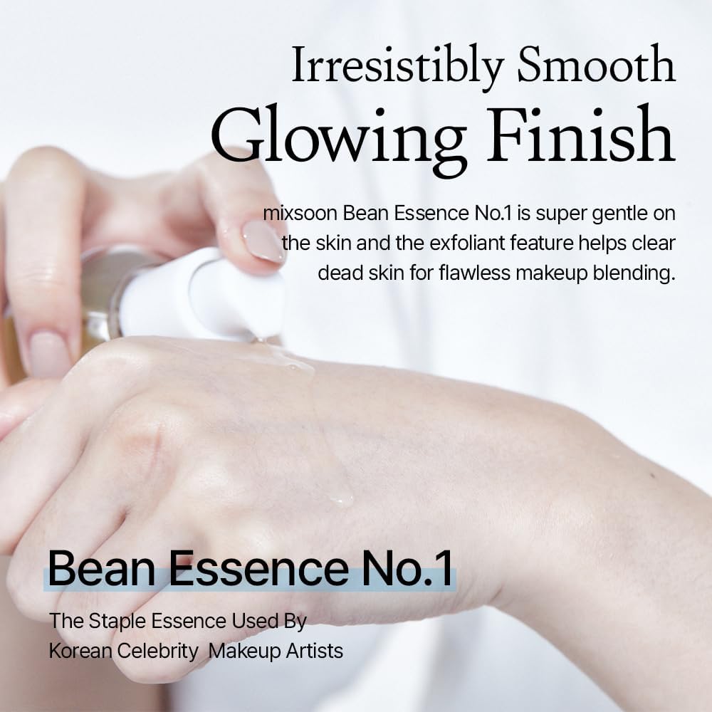 mixsoon Bean Essence Korean Skin Care, Gentle AHA Exfoliating Essence for Glass Skin Glow, Hydrating Face Serum with Fermented Bean, Smooth Skin, 50ml Beauty and Personal Care mixsoon