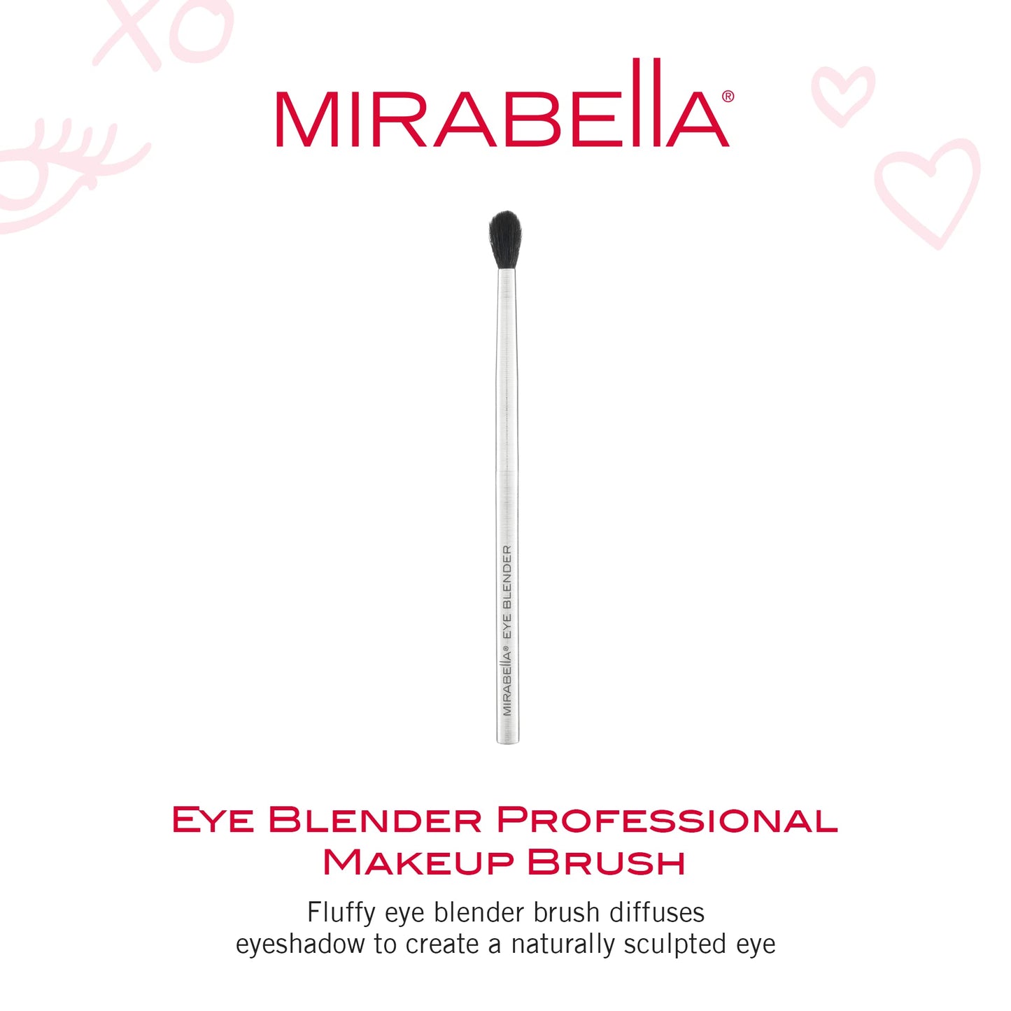 Mirabella Blending Eyeshadow Brush, Premium Professional Makeup Brush Collection, Cruelty-Free Synthetic Bristle Brush with Hand-Sculpted Brushed