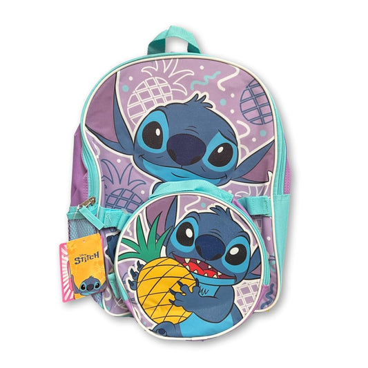 Stitch Backpack and Lunbox Personalized Bookbag Back to School Lunchbag Officially Licensed Disney - 2pc Set (Non-Personalized)