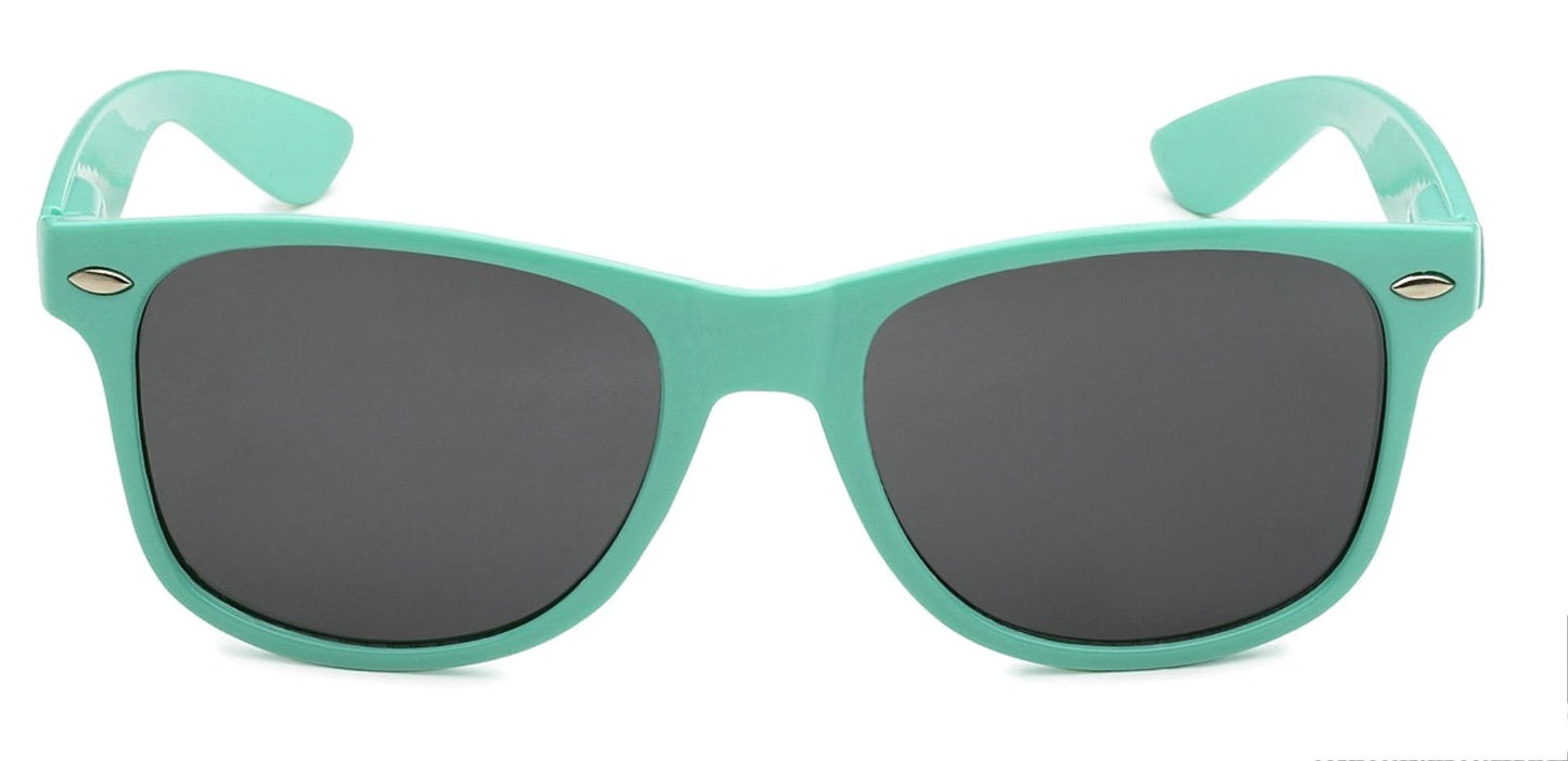 Sunglasses Classic 80?s Vintage Style Design (Teal), Teal, Smoke Lenses (Retro Optix), Large