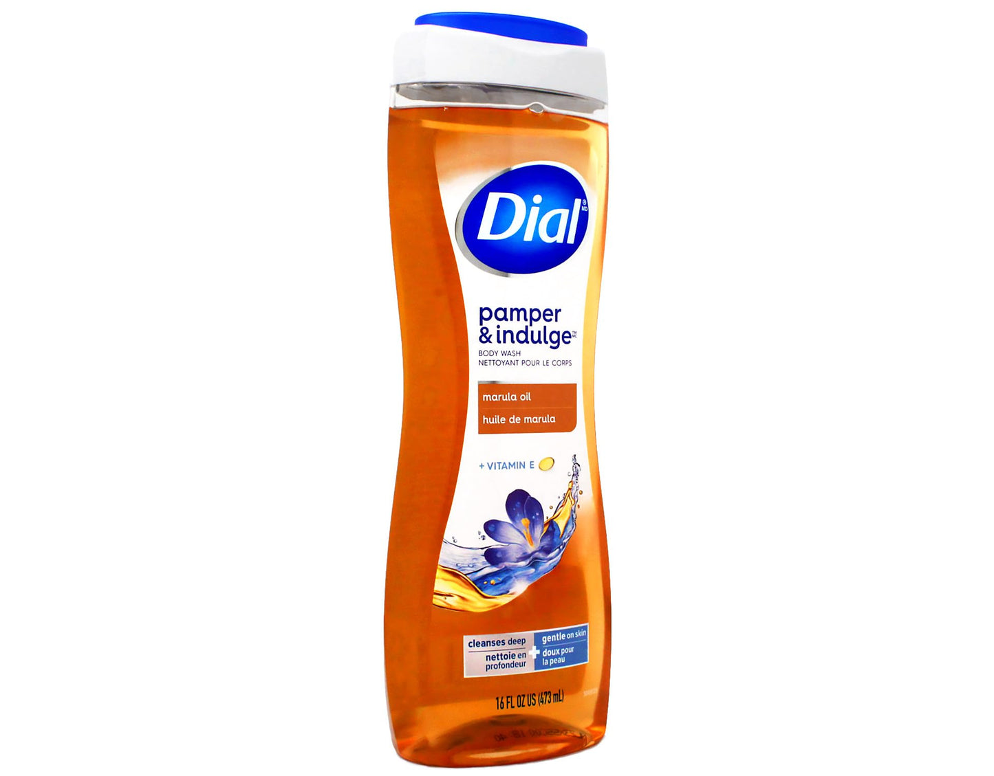 Dial Pamper & Indulge Body Wash Marula Oil with Vitamin E Hydraclean Complex 16 fl oz (Pack of 2)