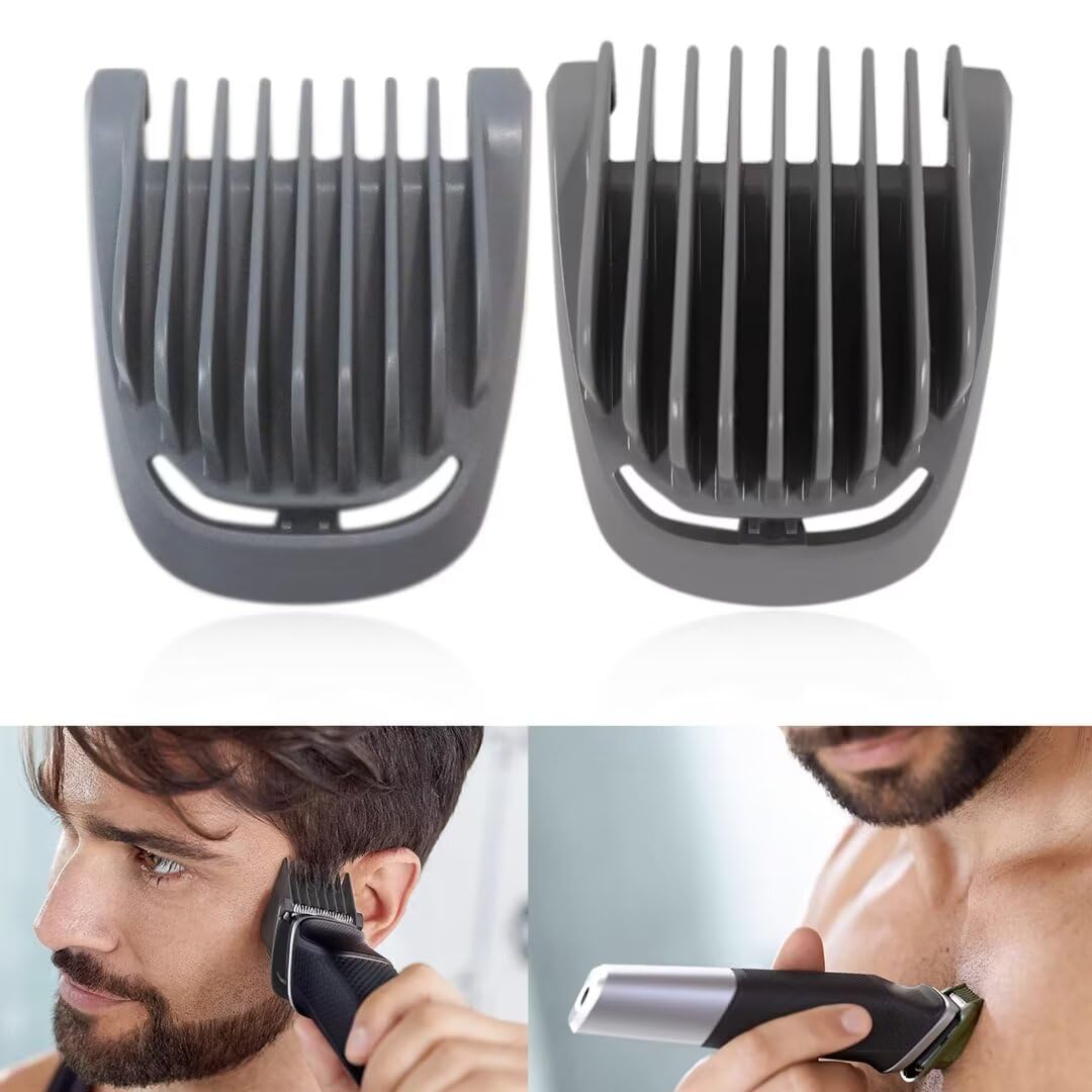LUSH BUBBLE 1mm + 2mm Multigroom Trimmer Beard Stubble Guide Combs Guards Fits for Philips Norelco Series 3000, 5000, 7000, BT5511 NEW Beauty and Personal Care LUSH BUBBLE