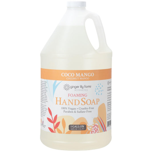 Ginger Lily Farms Botanicals All-Purpose Foaming Hand Soap Refill, Coco Mango, 100% Vegan & Cruelty-Free, Coconut Mango Scent, 1 Gallon (128 fl oz) Beauty & Personal Care Ginger Lily Farms
