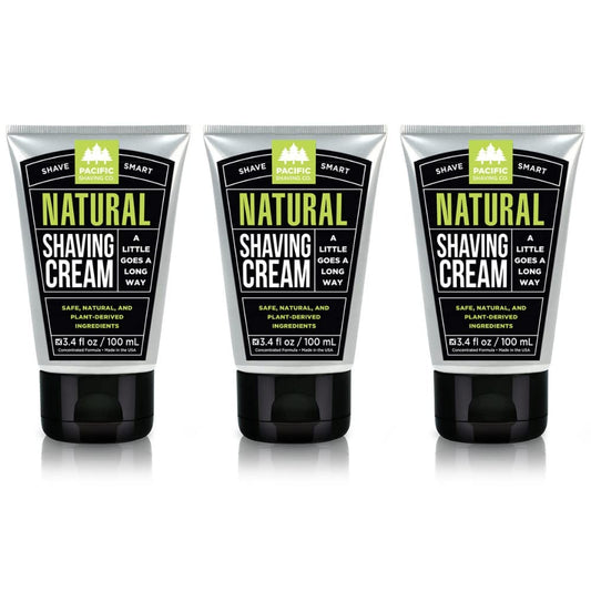 Pacific Shaving Company Natural Shaving Cream - Shea Butter + Vitamin E Shave Cream for Hydrated Sensitive Skin - Clean Formula for Smooth