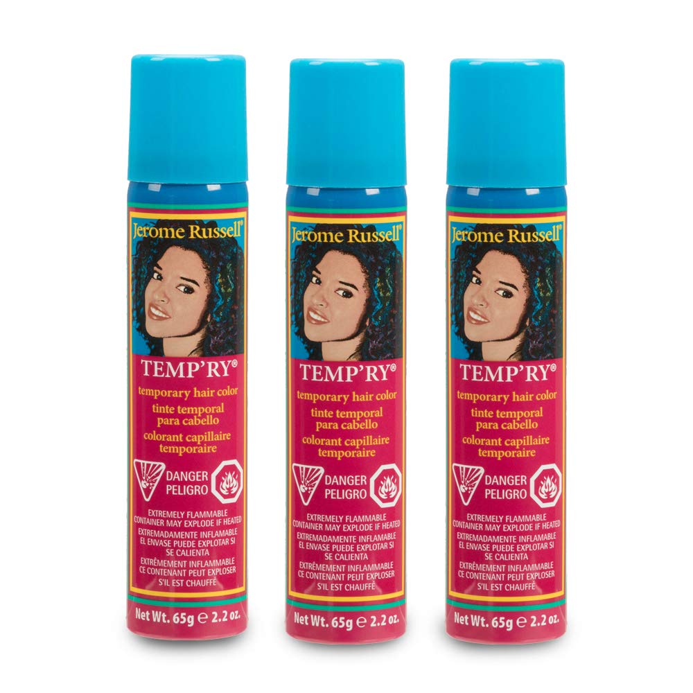 Jerome Russell Temp'ry Spray-on Brown Hair Color, 2.2oz x 3 pack