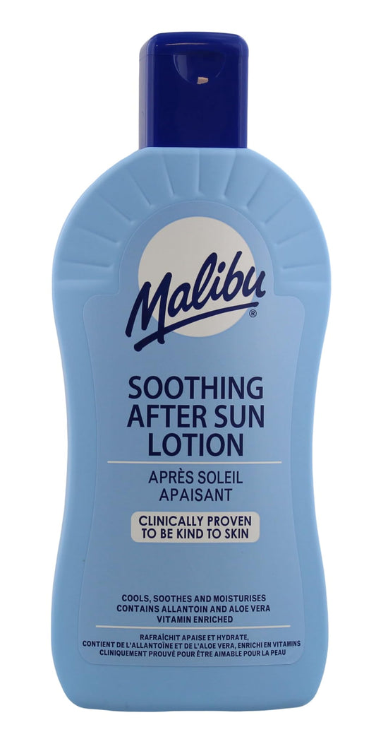 Malibu After Sun Lotion 13.5 fl oz - Cooling Aloe Vera & Vitamin E Moisturizer for Sunburn Relief, Hydrating Post Sun Care for Face & Body