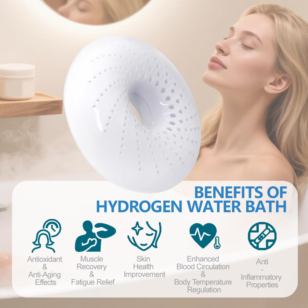 Unosuich Hydrogen Water Bath Bombs Hydrogen Generator Bomb En-riched H2 Gas Water Bathing Soak Kit Nano Bubble Beauty and Personal Care Unosuich