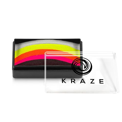 Kraze FX Dome Stroke - Tropical Hibiscus by Linnea (25 gm), Professional 1-Stroke Split Cake, Hypoallergenic, Non-Toxic, Water Activated Face & Body