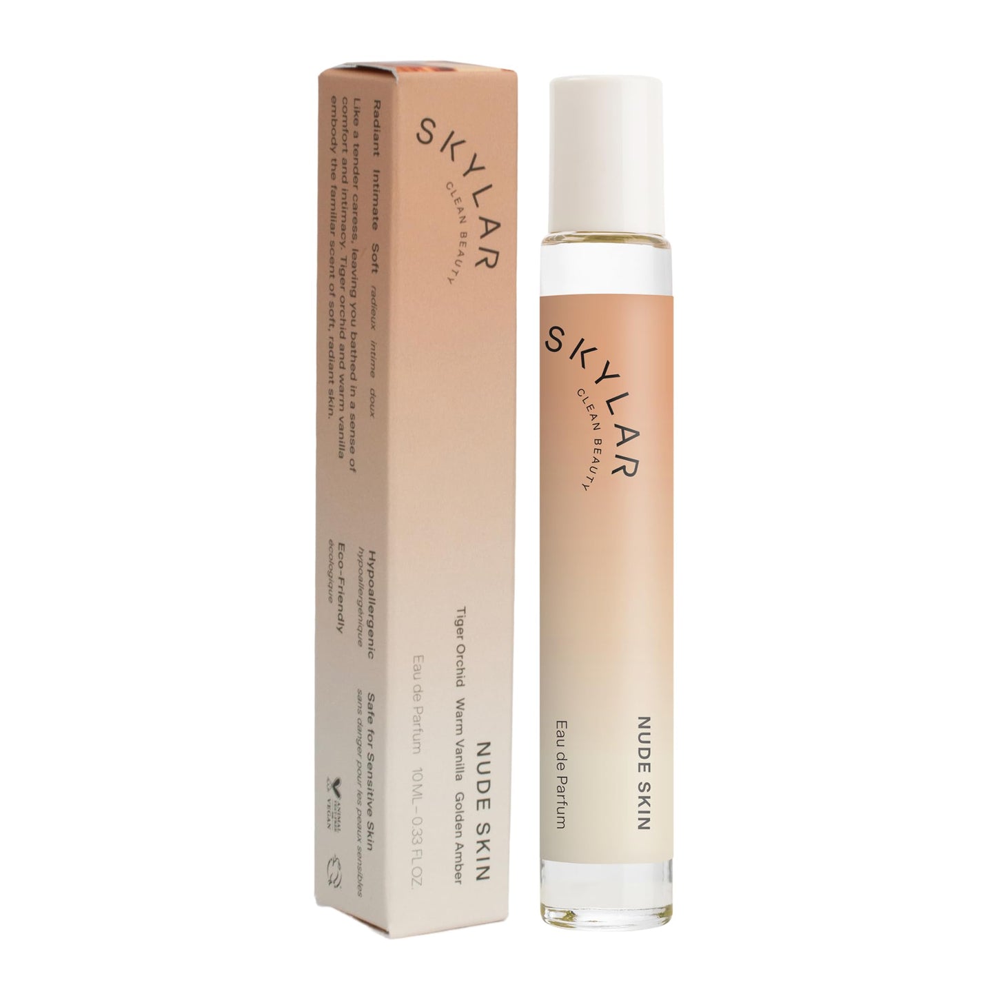 Skylar Nude Skin Travel Spray for Women - Mini Floral Vanilla Perfume with Tiger Orchid & Amber Notes - Hypoallergenic, Vegan, Clean Fragrance Beauty & Personal Care Skylar