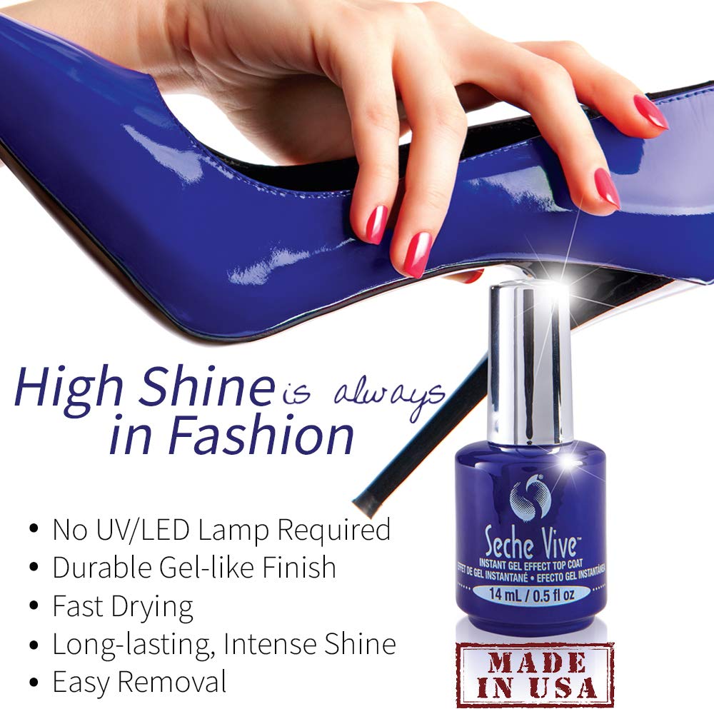 Seche Vive Gel Effect Top Coat 0.5Oz, Boxed Beauty & Personal Care Seche