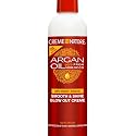 Creme of Nature Argan Oil Smooth & Shine Blow Out Creme, Heat Protectant up to 450°F, Frizz Control, Lightweight Styling Cream with Shine, 7.6 oz