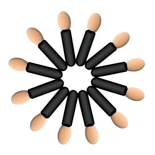 Eyeshadow Applicators Sponge Tip,120 Pcs Small Disposable Eye Shadow Applicators Sticks Double Sided 1.57Inch Portable Travel Mini Eye Makeup Brushes