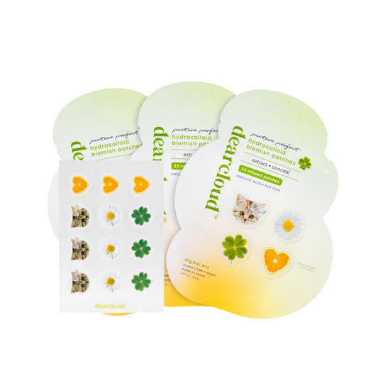 dearcloud Hydrocolloid Blemish Patches - 36 Count - Pimple Patches for Face, Acne Spot Treatment With Niacinamide & Salicylic Acid (Picture Perfect