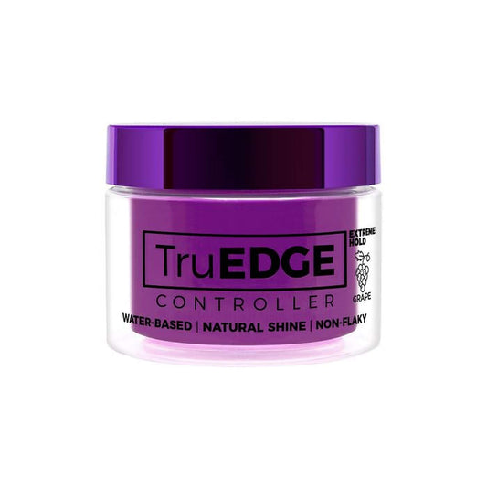 Tyche TruEDGE Controller Extreme Hold Water-Based Pomade - Ntaural Shine & Non-Flaky Scented Edge Control - Perfect for Hair-Braiding (Grape)
