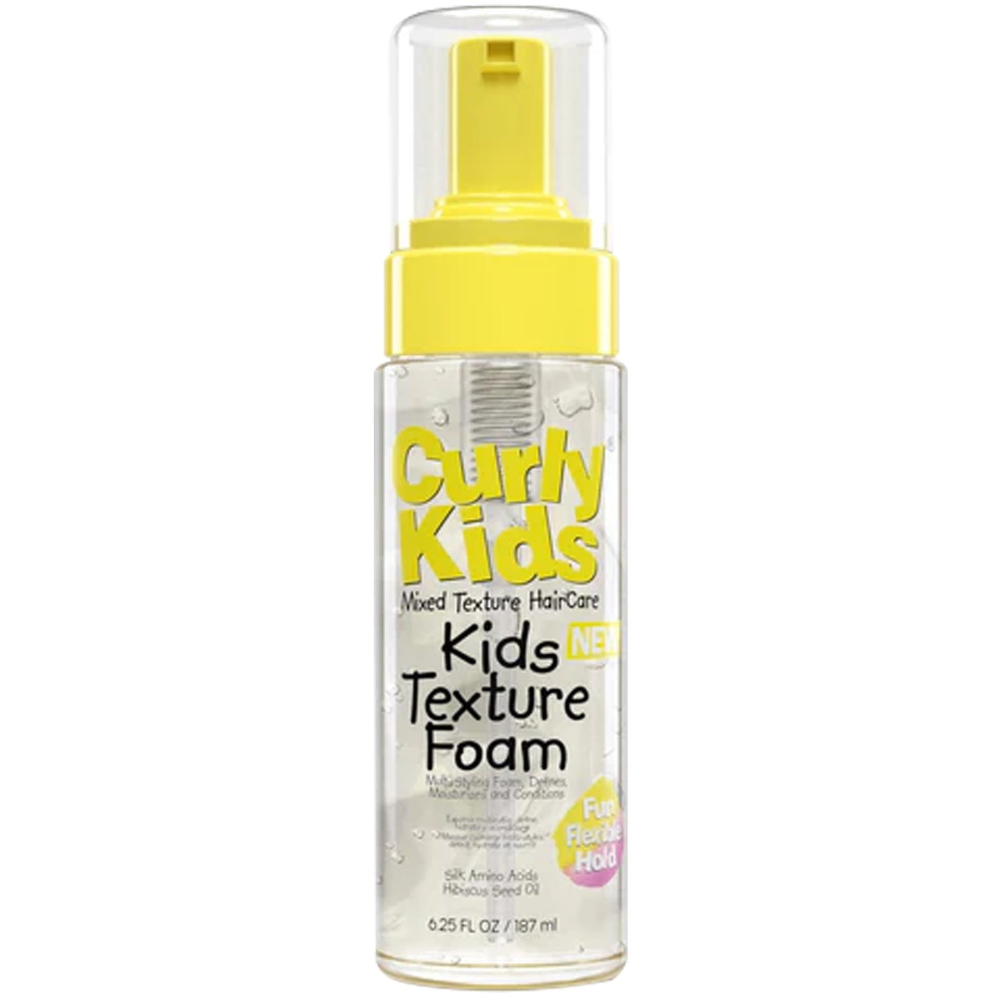 CurlyKids Kids Texture Foam - Lightweight Curl Defining Mousse for Curly, Coily, Kinky & Wavy Hair - Frizz Control, Moisturizing & Shine-Boosting Hair