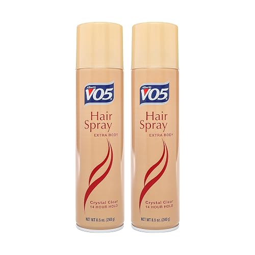 Alberto VO5 Crystal Clear Extra Body Hair Spray - Volumizing Hair Spray for Styling - Frizz and Humidity Control - No Flaking - 8.5 oz - Pack of 2 Beauty & Personal Care VO5