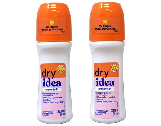 Dry Idea Antiperspirant & Deodorant Roll-On Unscented 3.25 fl oz (Pack of 2) Beauty and Personal Care Dry Idea