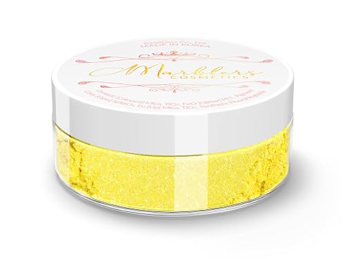 MARBLERS Glitter Mica Powder [Sun Kiss] 0.14oz (4g) | Glitter Mica | Highly Pigmented | Non-Toxic, Vegan, Cruelty-Free | Eyeshadow, Body Butter, Nail