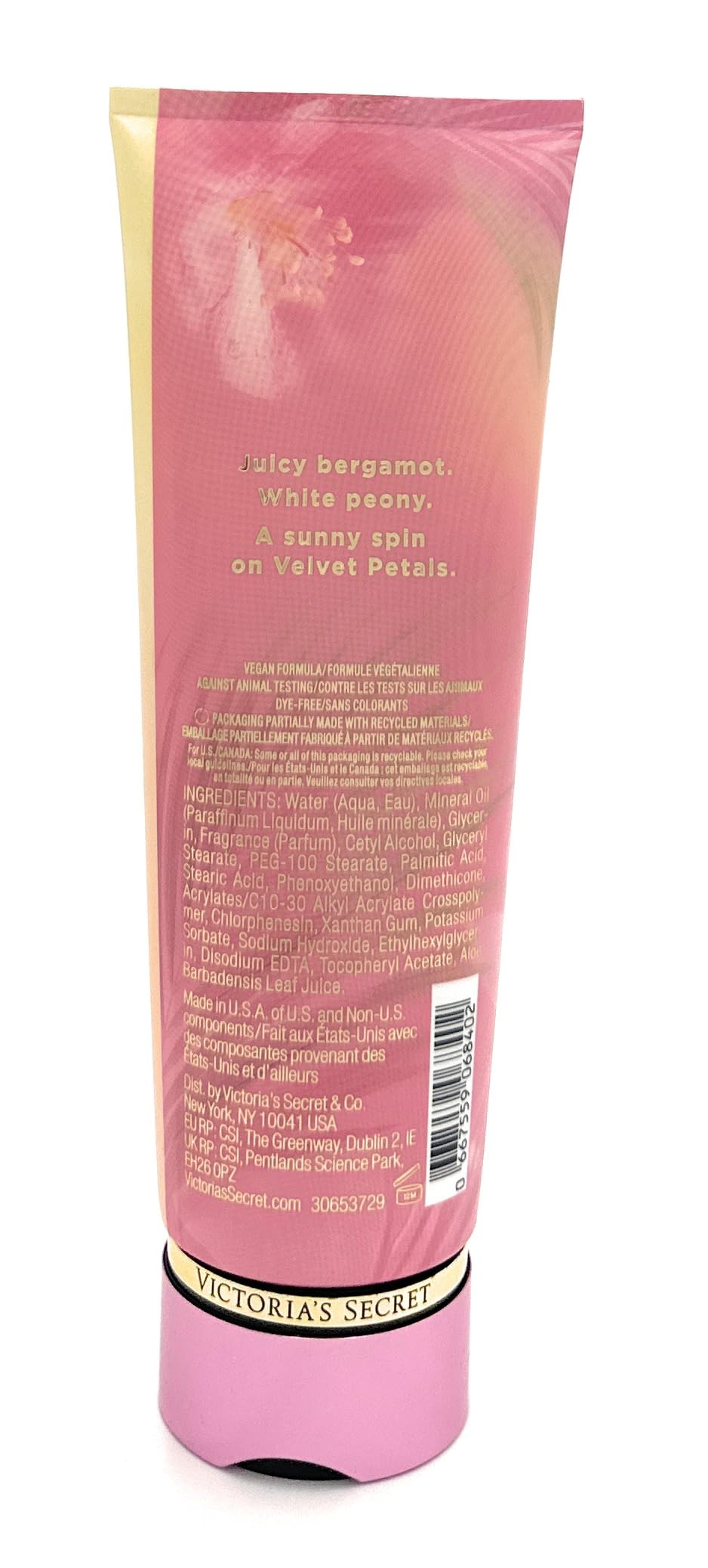 Victoria's Secret Fragrance Body Lotion Velvet Petals Sol 8.0 Fl Oz
