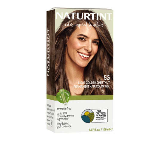 Naturtint 5G Light Golden Chestnut Permanent Hair Color (Pack of 1), Ammonia Free, Vegan, Cruelty Free, up to 100% Gray Coverage, Long Lasting Results