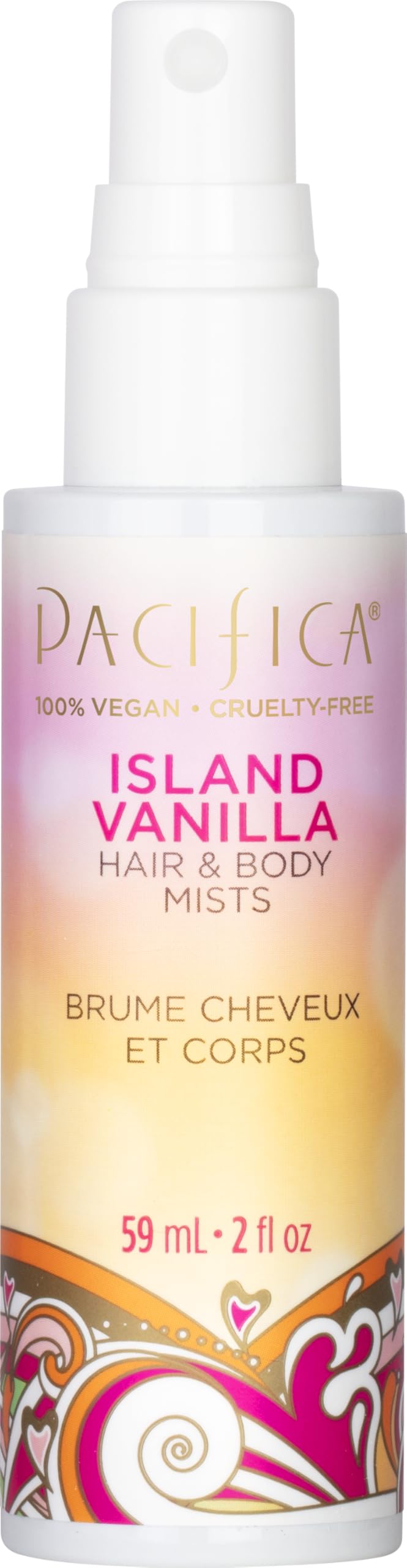 Pacifica Mini Island Vanilla Hair Mist Perfume and Full Body Spray for Women - Body Mist Fragrance Spray for A Mood-Lifting Experience, Paraben-Free,