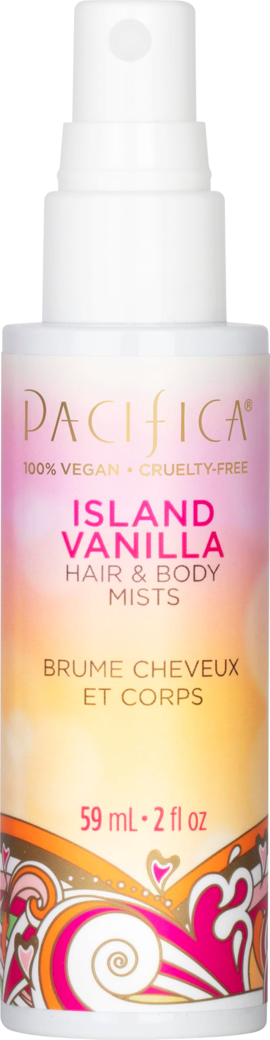 Pacifica Mini Island Vanilla Hair Mist Perfume and Full Body Spray for Women - Body Mist Fragrance Spray for A Mood-Lifting Experience, Paraben-Free, Beauty & Personal Care Pacifica