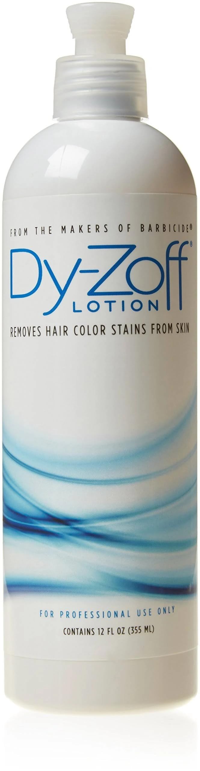 Dy-Zoff Hair Color Stain Remover Lotion (12 oz) - Professional Hair Dye Remover for Skin - Gently Removes Tint & Dye Stains - Ammonia-Free Color