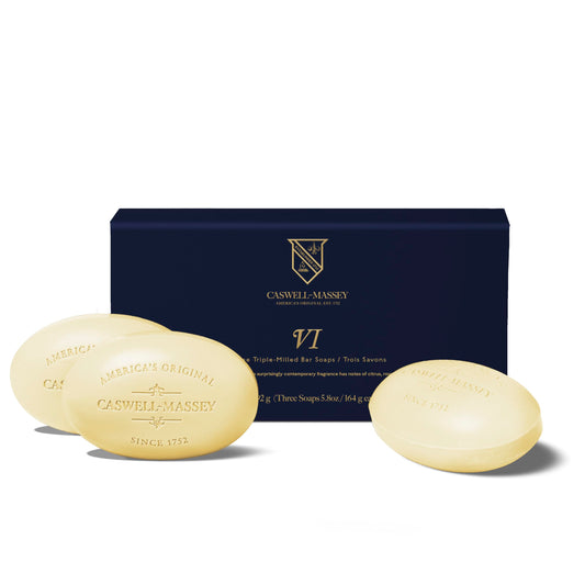 Caswell-Massey Men’s Bar Soap Gift Set - Number Six Scent - Triple-Milled Moisturizing Body Soap Bars for All Skin Types, Plant-Based Formula Beauty & Personal Care Caswell-Massey