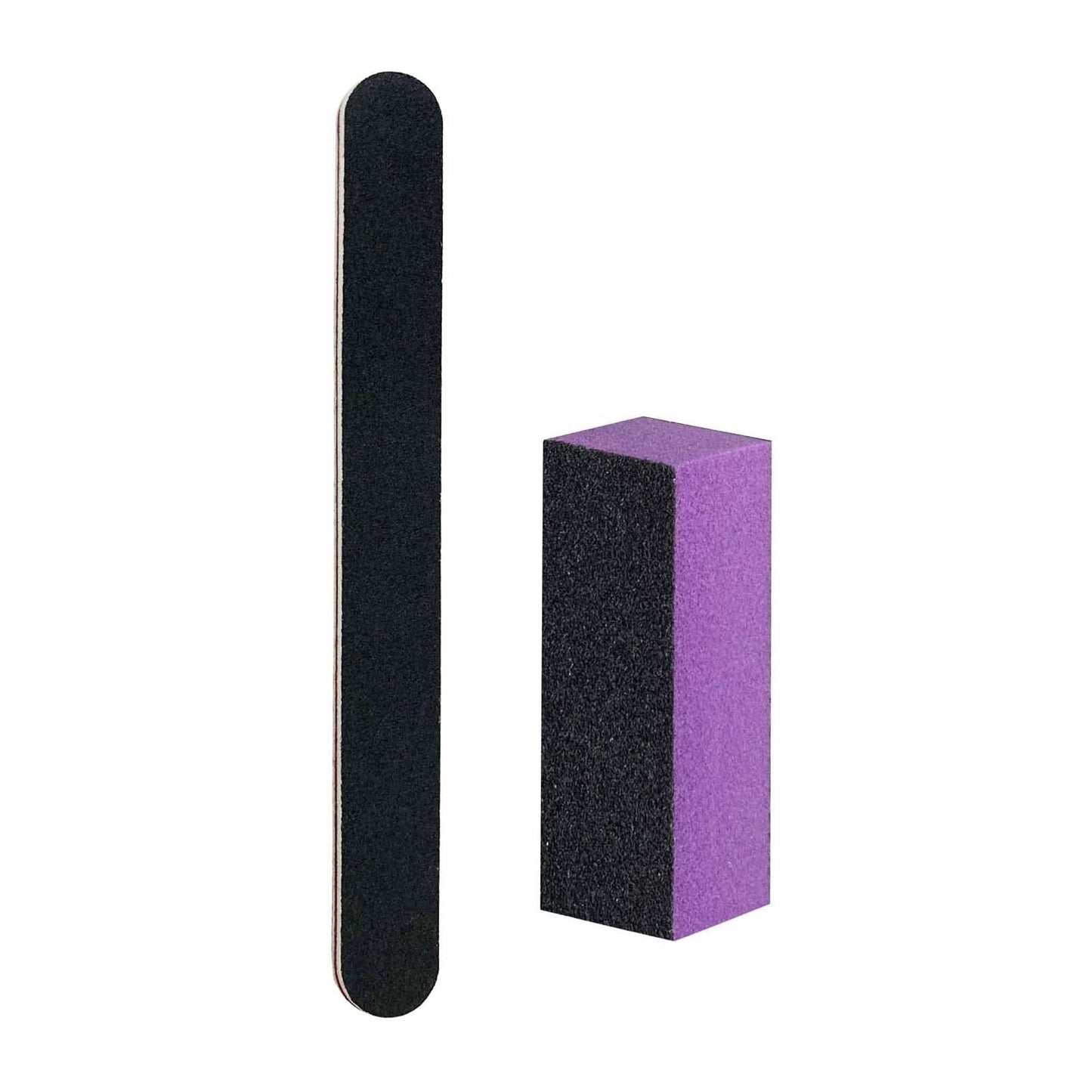 Nail File and Buffer Block, Professional Manicure Tools Kits, 100/180 Grit, Black Nail Pedicure File and Sanding Buffing Grinding Plisher File Beauty and Personal Care LNAUJS Default Title
