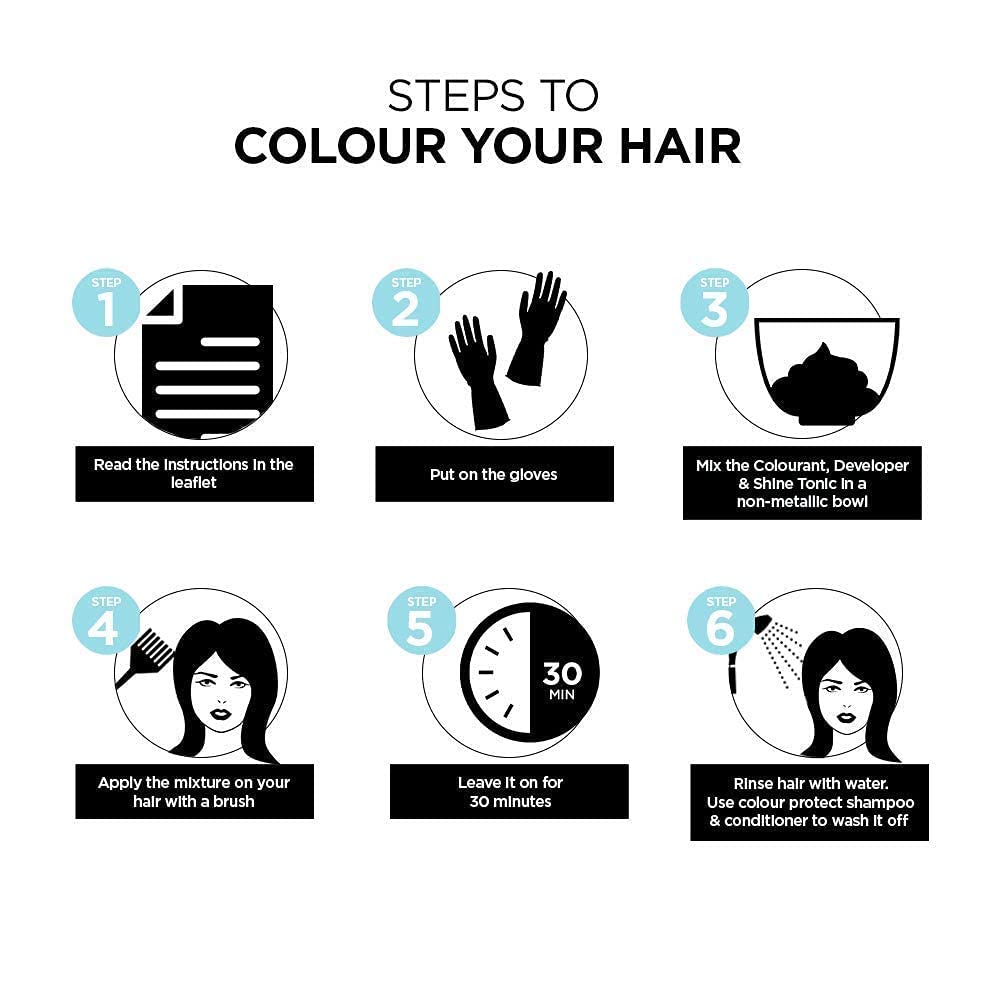SPEC BBLUNT Salon Secret High Shine Creme Hair Colour, Chocolate Dark Brown 3, 100g with Shine Tonic, 8ml, No Ammonia